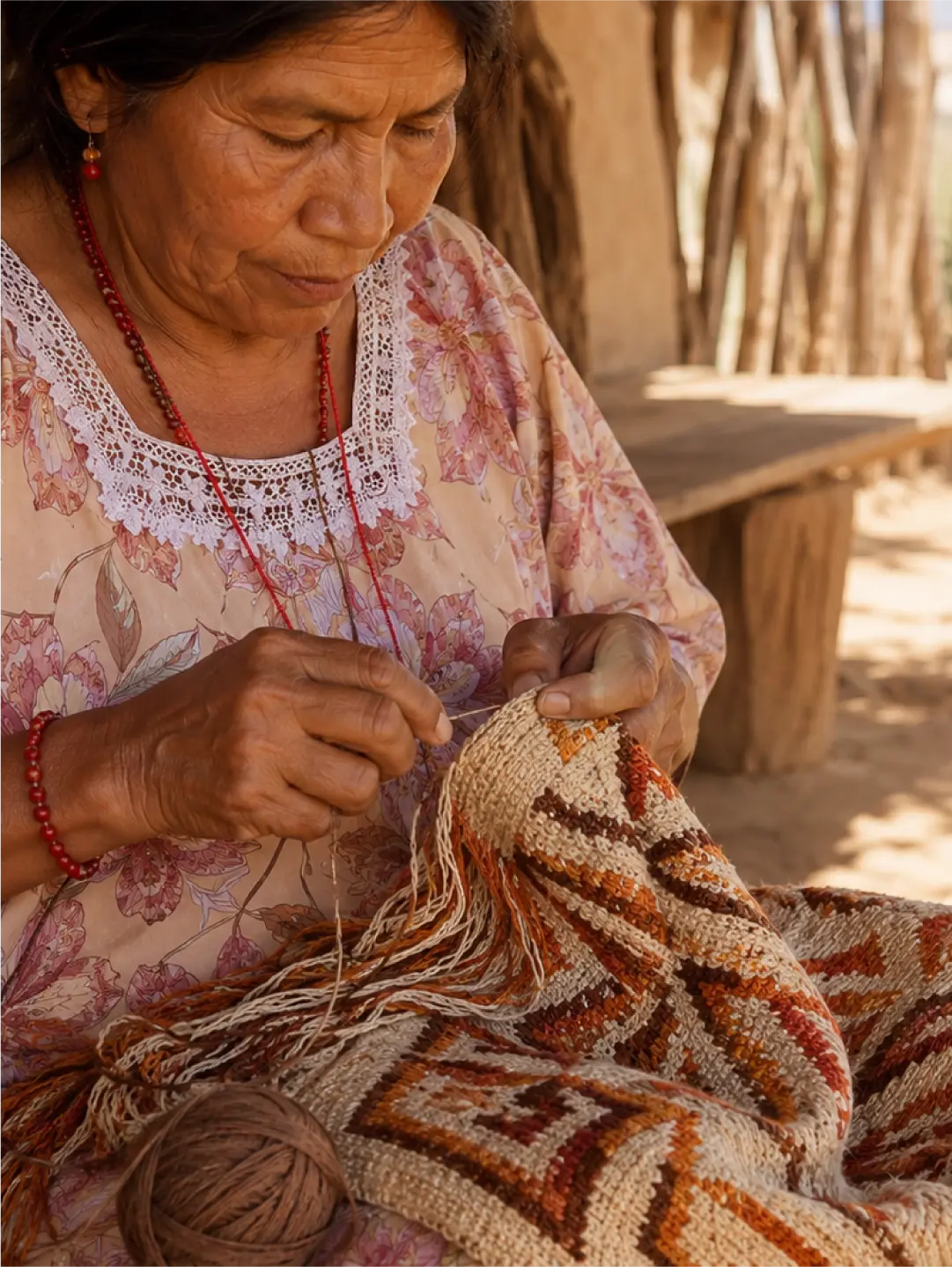 Detalle de tejido wayuu
